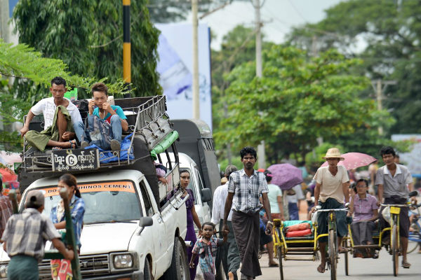 giao thông khác biệt tại Myanmar