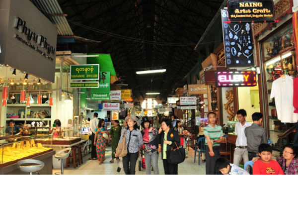 mua sắm khi du lịch Yangon Myanmar